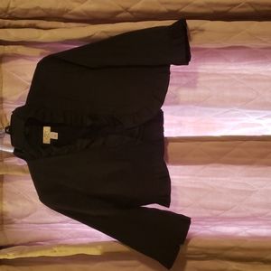 Black Ruffle Edged Shrug